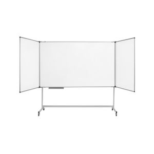 MasterVision TS05042170 MV Industrial Mobile Maya Trio Whiteboard Lacquered Steel 80" x 40", EA