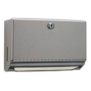 Bobrick 26212 Surface-Mounted Paper Towel Dispenser, Stainless Steel, 10 3/4 x 4 x 7 1/16