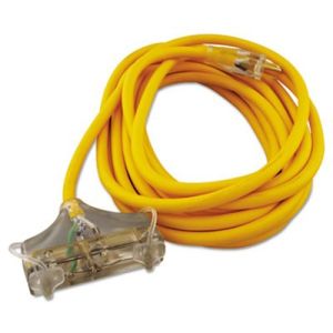 CCI 03487 Polar/Solar Outdoor Extension Cord, 25ft, Three-Outlets, Yellow