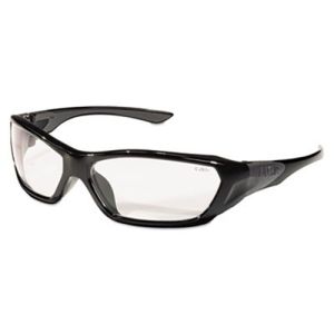 MCR Safety FF120 ForceFlex Safety Glasses, Black Frame, Clear Lens
