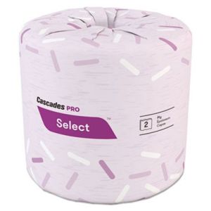 Cascades PRO B040 Select Standard Bath Tissue, 2-Ply, 4 x 3 3/16, 500/Roll, 96/Carton