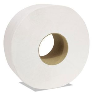 Cascades PRO B220 Decor Jumbo Roll Jr. Tissue, 2-Ply, White, 3 1/2" x 750 ft, 12 Rolls/Carton