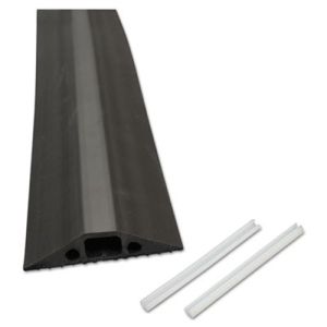D-Line FC68B Medium-Duty Floor Cable Cover, 2 3/4 x 1/2 x 6 ft, Black