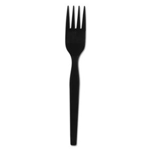 Dixie SSPFH51 SmartStock Plastic Cutlery Refill, Forks, 6", Black, 40/Pack, 24 Packs/CT