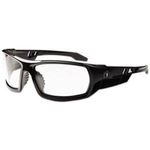 ergodyne 50000 Skullerz Odin Safety Glasses, Black Frame/Clear Lens, Nylon/Polycarb