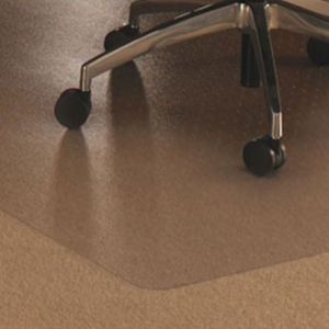 Floortex ER1115227ER Cleartex Ultimat Polycarbonate Chair Mat for High Pile Carpets, 60" x 48"