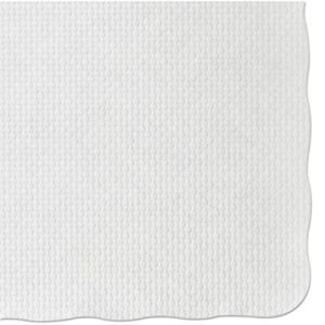 Hoffmaster PM32052 Knurl Embossed Scalloped Edge Placemats, 9 1/2 x 13 1/2, White, 1000/Carton