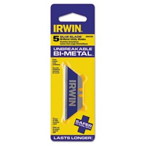 IRWIN 2084100 Utility Knife Bi-Metal Traditional Replacement Blades, 5 Pack