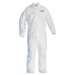 KleenGuard* 44316 A40 Elastic-Cuff and Ankles Coveralls, 3X-Large, White, 25/Carton