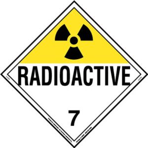 LabelMaster Z-EZ7R Radioactive Placard, Worded, E-Z Removable Vinyl, Pack of 25