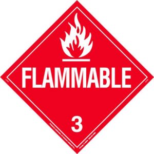 LabelMaster Z-PVF Flammable Liquid Placard, Worded, Permanent Vinyl, Pack of 25