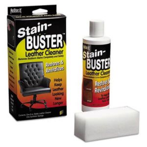 Master Caster 18071 ReStor-It Stain-Buster Leather Cleaner, 8 oz Bottle, 2" x 6 3/4" Pad