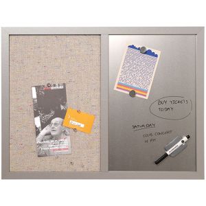 MasterVision MX04331608 2' x 1.5' Combination Dry-Erase/Bullitin Board Gray with a Gray Frame