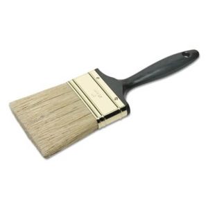 AbilityOne 5964248 8020015964248, 3" Flat Sash Paint Brush, Natural Bristle, Black Plastic Handle