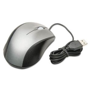 AbilityOne 6184138 7025016184138 Optical Wired Mouse, Two-Button/Scroll, Black/Gray
