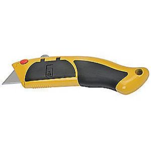 AbilityOne 6217915 5110016217915 Utility Knife with Cushion Grip Handle, 2pt Blade, Yellow/Black