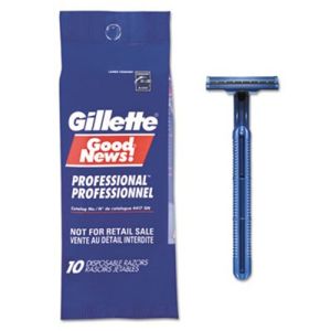 Gillette 11004CT GoodNews Regular Disposable Razor, 2 Blades, Navy Blue, 10/Pack, 10 Pack/Carton
