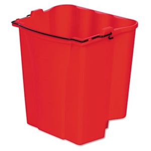 Rubbermaid Commercial 9C74RED Dirty Water Bucket for Wavebrake Bucket/Wringer, 18qt, Red