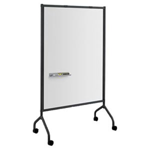 Safco 8511BL Impromptu Magnetic Whiteboard Collaboration Screen, 42w x 21 1/2d x 72h, Black