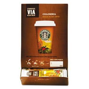 Starbucks 11008131 VIA Ready Brew Coffee, 3/25oz, Colombia, 50/Box