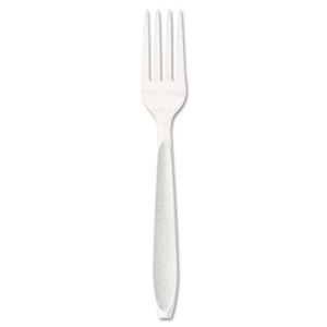Dart HSWF0007 Impress Heavyweight Full-Length Polystyrene Cutlery, Fork, White, 1000/Carton