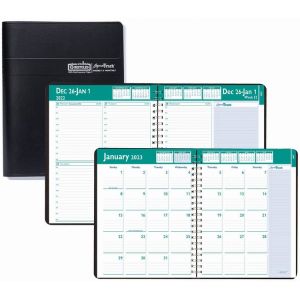 House of Doolittle HOD29602 Weekly and Monthly Calendar Planner, Express Track, Black Cover, 8.5" x 11", 2024, EA