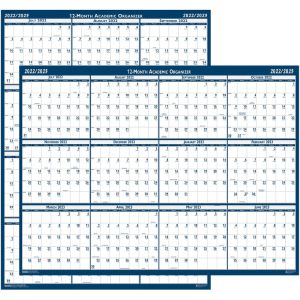 House of Doolittle HOD395 Yearly Wall Calendar, Academic, Laminated Wipe-Off, Classic, 24" x 37", 2024, EA