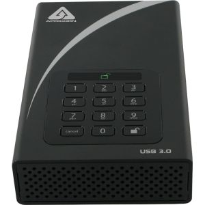 Apricorn ADT-3PL256-4000 4TB 256-BIT AES HW PORTABLE USB 3.0 HDD, EA