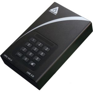 Apricorn ADT-3PL256F-4000 4TB 256-BIT AES HW PORTABLE USB 3.0 HDD, EA