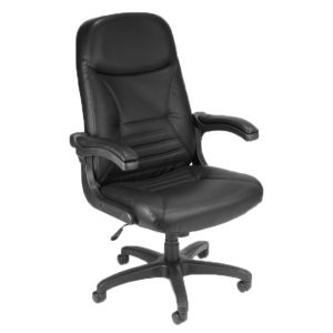 OFM 550-L-BLACK Mobilearm Leather Executive Office Chair With Flip-Up Arms, EA