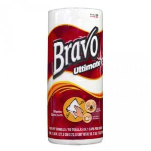 Sellars 30600 Bravo Premium White Roll Towel 70 Sheets/Roll, 30 Rolls/Case