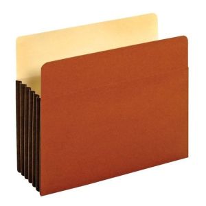 Globe-Weis 63274 Drop Front Expanding File Pocket, Top Tab, 5 1/4 Inch, Letter, Brown, 10/BX, 5BX/CT
