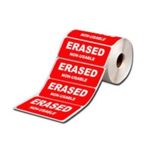 SEM "Erased" Labels for Degaused Material