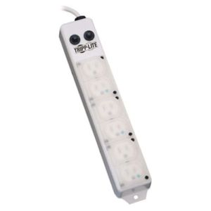Tripp Lite PS615HGOEM Medical-Grade Power Strip for Patient Care Areas, 6 Outlets, 15 ft Cord, White